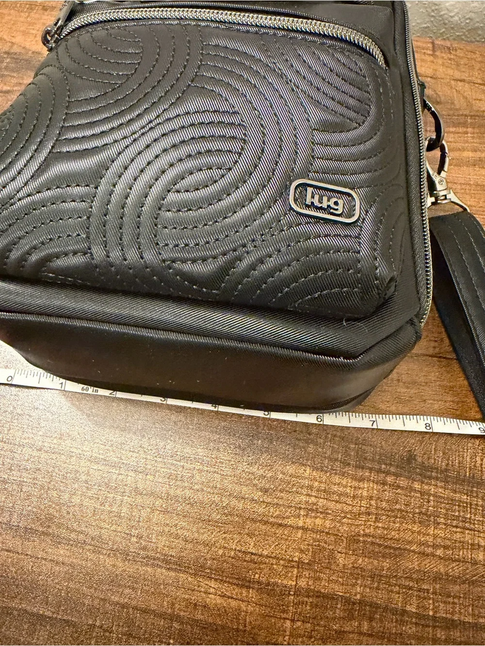 Lug Bumble Satin Luxe VL Crossbody Bag in black - NWT